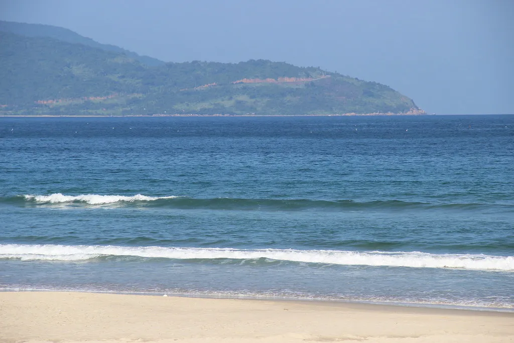 My Khe Beach in Da Nang with the Son Tra peninsula behind